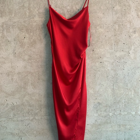Red Slip Dress, Size S - Picture 1 of 4